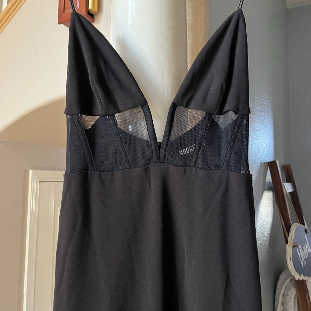 Black beautiful and sexy Nookie evening gown.